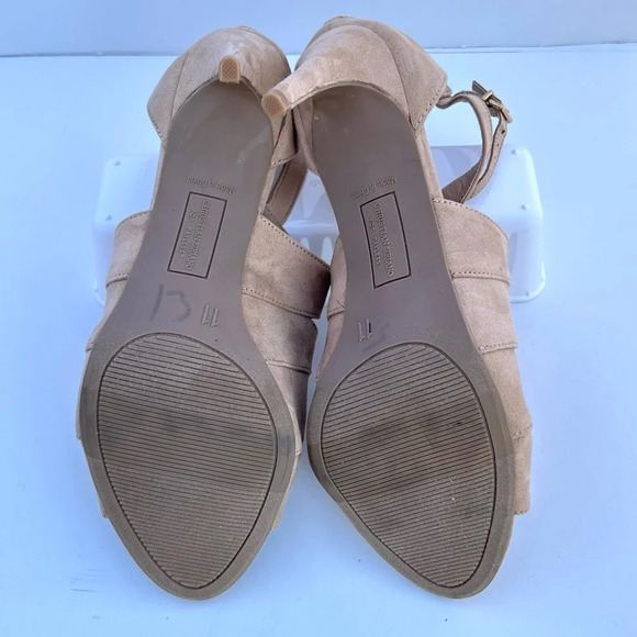 Christian Siriano for Payless Faux Suede Ankle Strap Peep Toe Heels Size 11 - Picture 8 of 9
